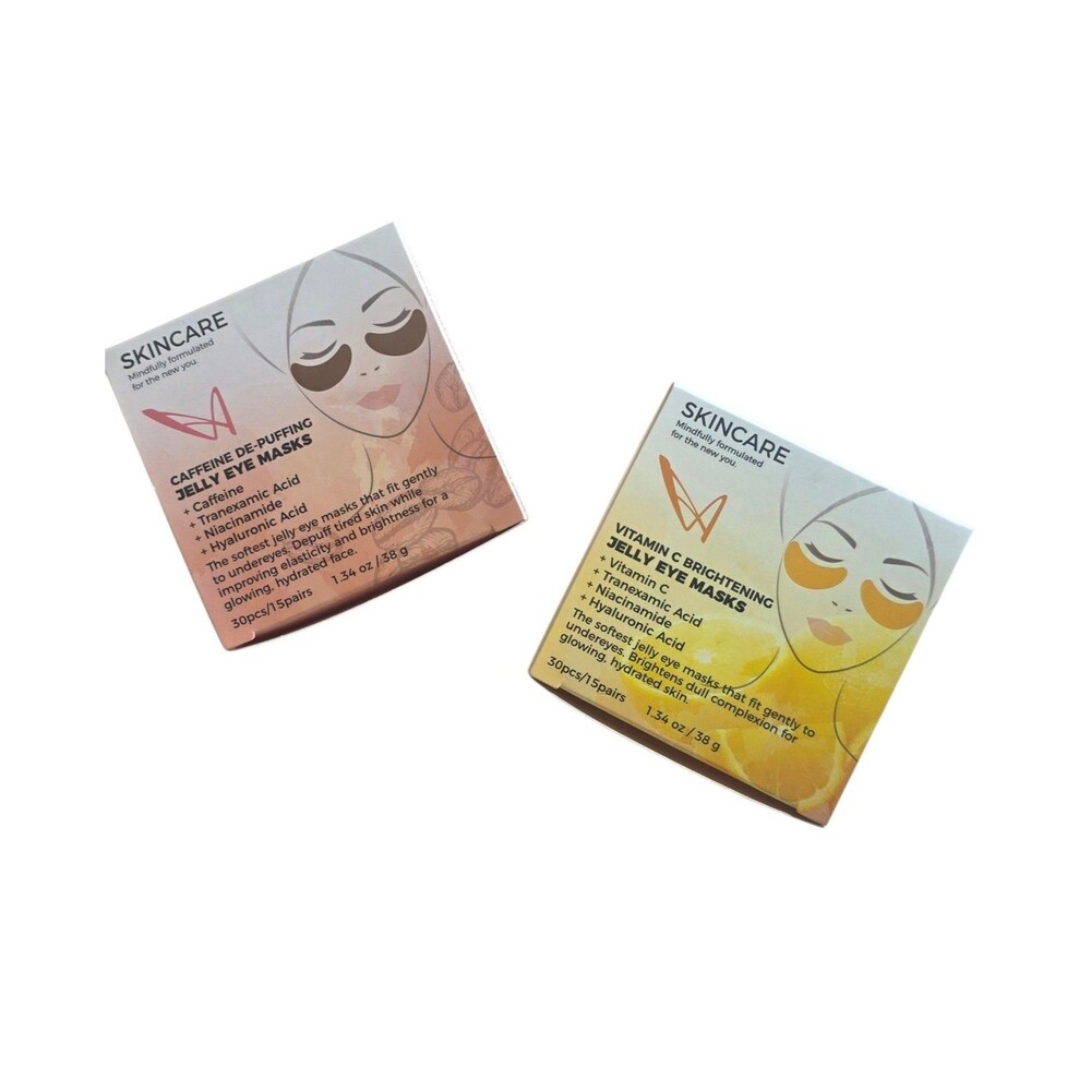 ×2 La Splash Caffeine De-puffing & Vitamin C Jelly Eye Masks 30pcs 15Pairs Each